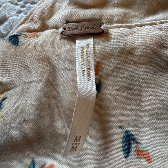 Free People Ponderosa Peach Orange Flirty Woven Floral Mini Dress medium - Picture 10 of 13